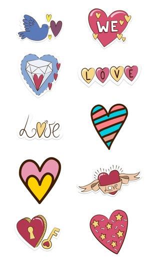 Love Stickers + Quotes - 80's Vintage & Retro Set(圖5)-速報App