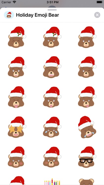 Holiday Emoji Bear screenshot-4