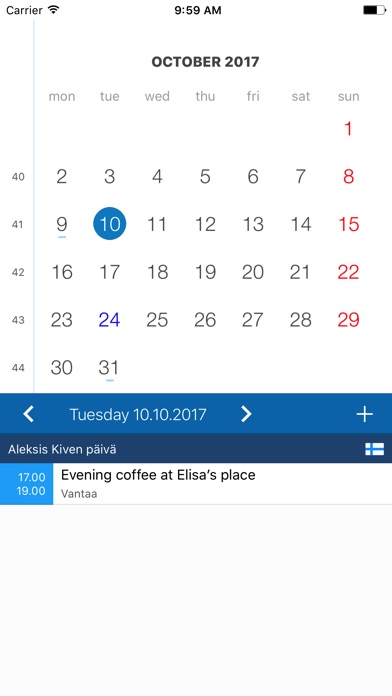 Suomalainen kalenteri screenshot 3