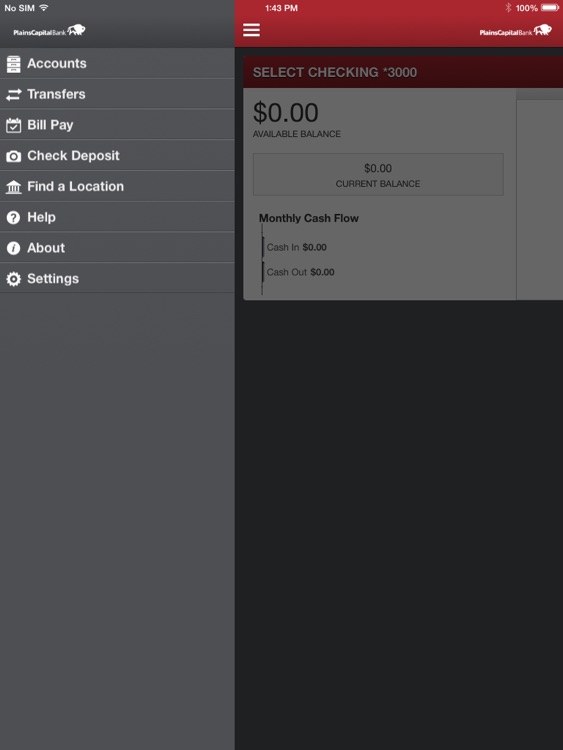 PlainsCapital Mobile Banking for iPad