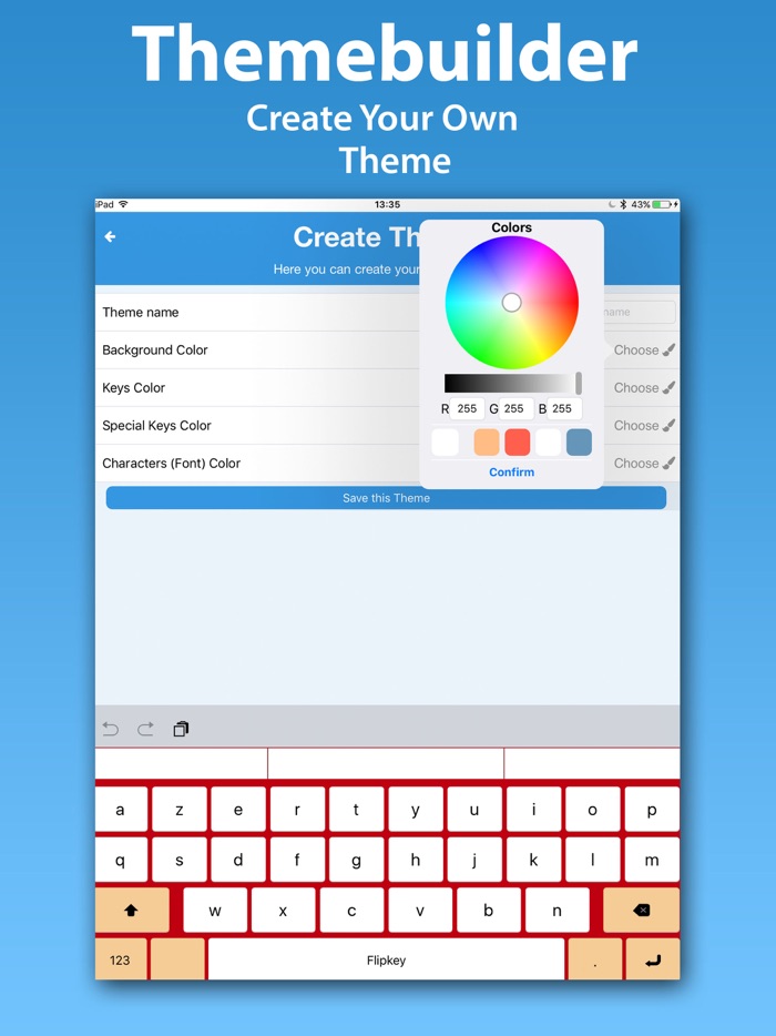 FlipKey Keyboard -Flip to Snap