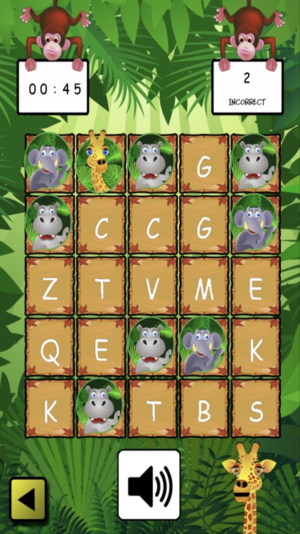 Jungle ABC Bingo