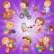 A wonderful game to exercise the memory and a cute collection of toys for toddlers and kids