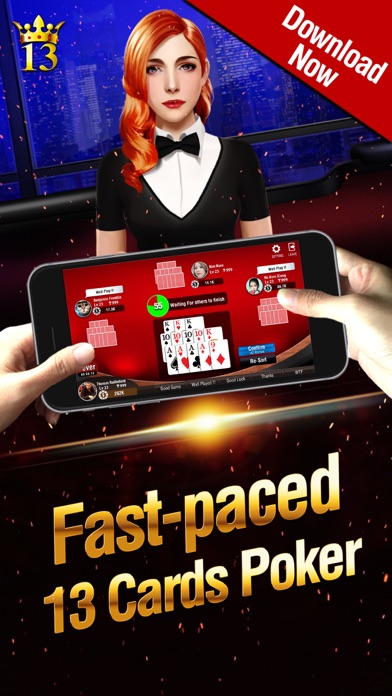 Lucky 13: 13 Card Poker Puzzle 1.2.2 IOS -