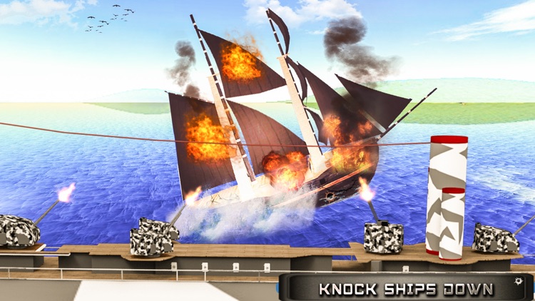 Caribbean Naval Fleet Hit Pirate Ships - 3D War