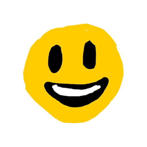 Hand drawn emoji - funny smile Icon