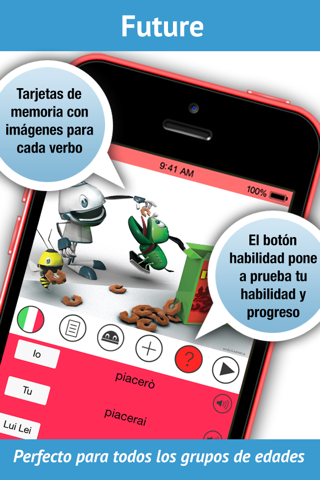 Italian Verbs Pro - LearnBots screenshot 3