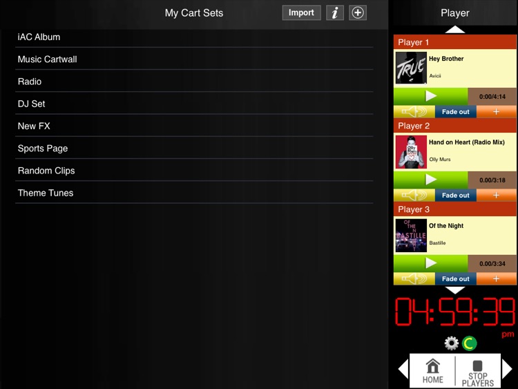 Audio Cartwall Studio for iPad