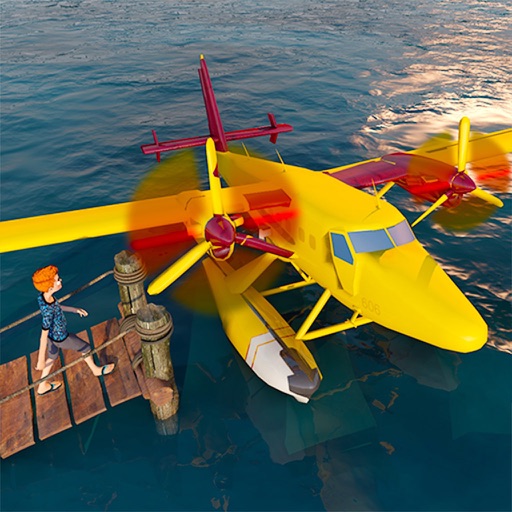 Flying Sea-Plane Games 2018 Icon