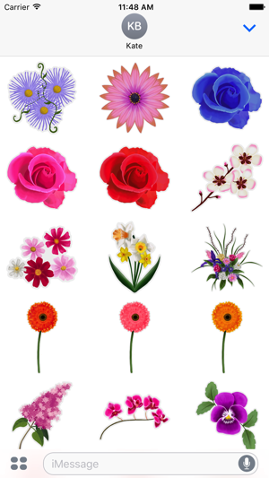 Greetings Flowers Sticker Pack