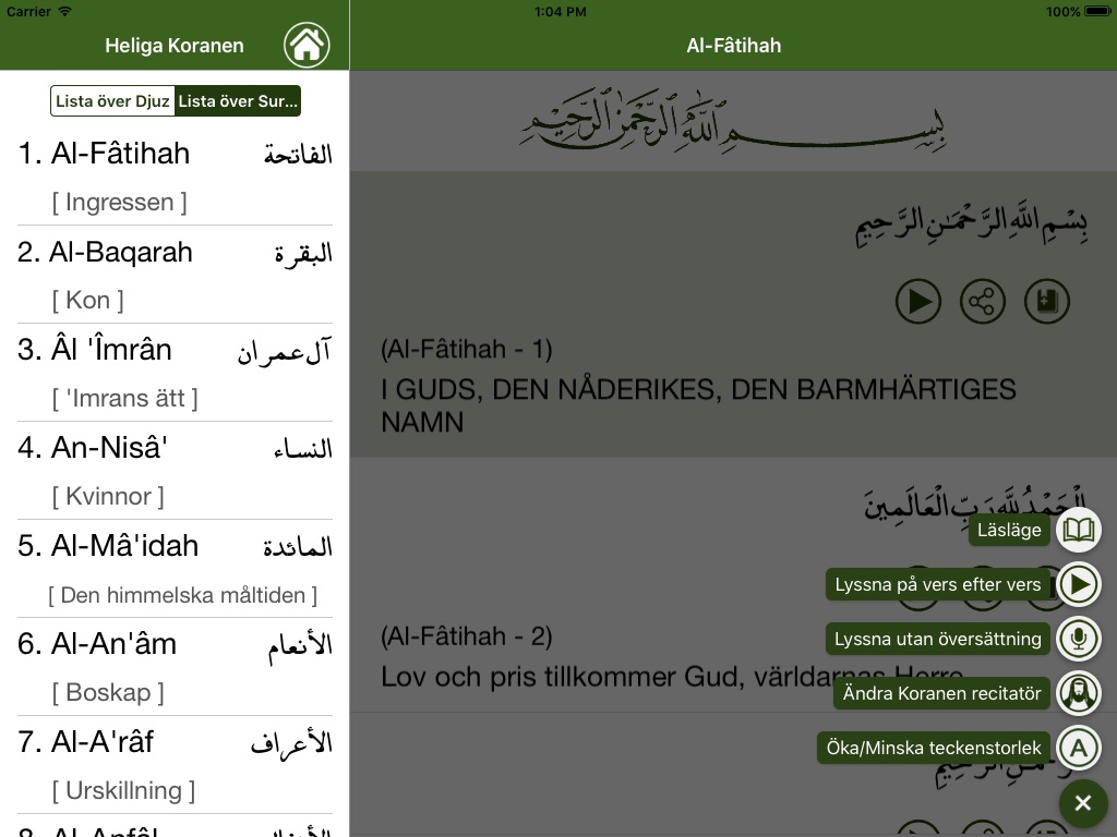 Koranen på Svenska screenshot 3