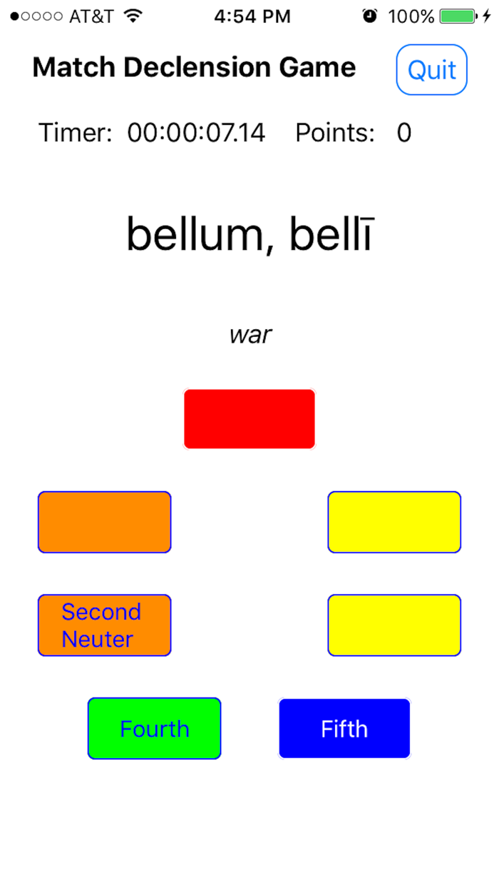 Latin Tutor Game Declensions