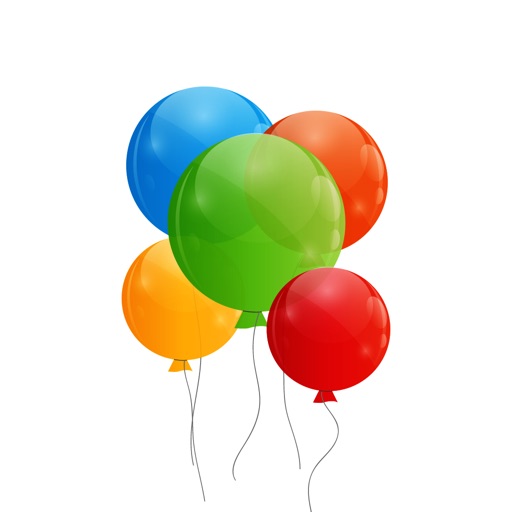 Colorful Balloons Text Sticker