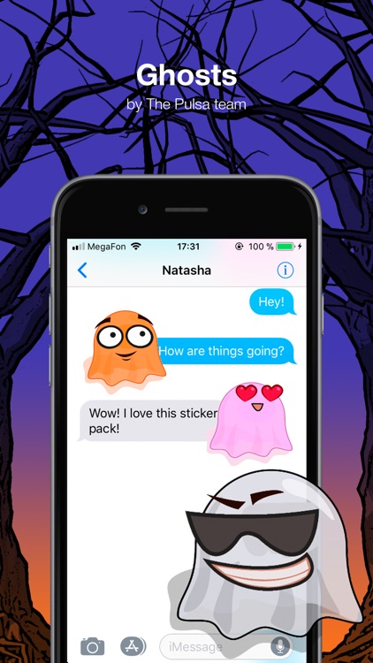 Ghosts - Halloween stickers