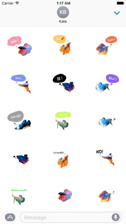 Watercolor Betta Fish Sticker