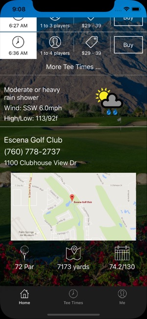 Escena Golf Club Tee Times(圖2)-速報App