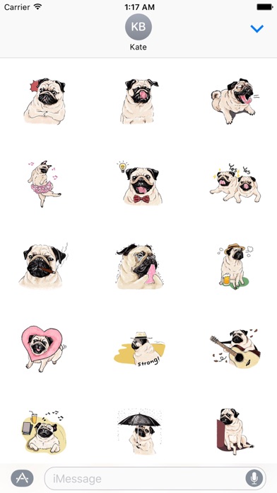 Cute Pug Wonderful Dog Sticker screenshot 2