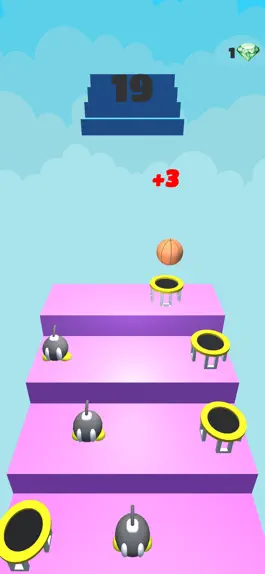 Game screenshot 3D Dunk Stairs Trampoline Hoop hack