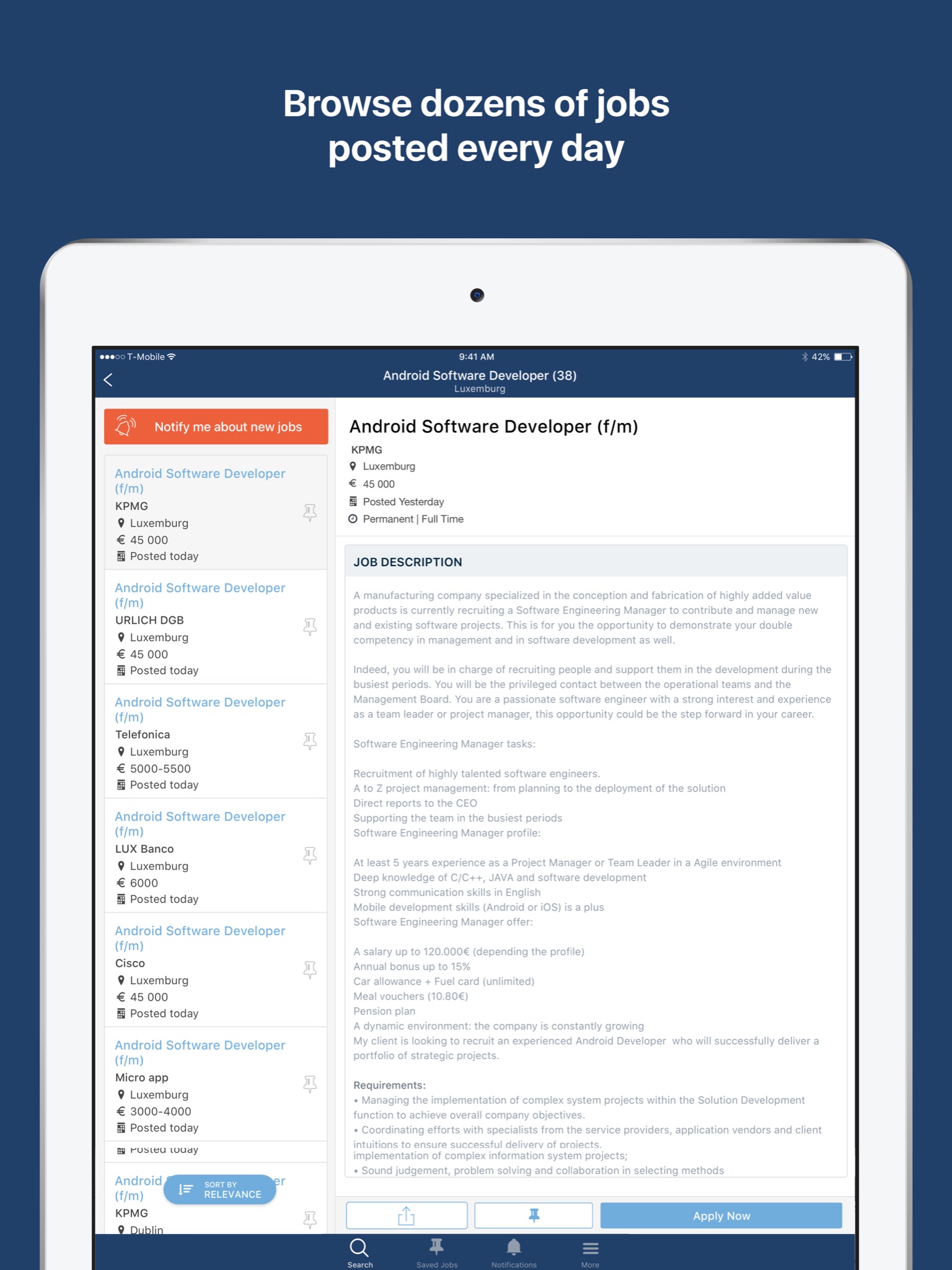 jobs.lu – Job Search App screenshot 2