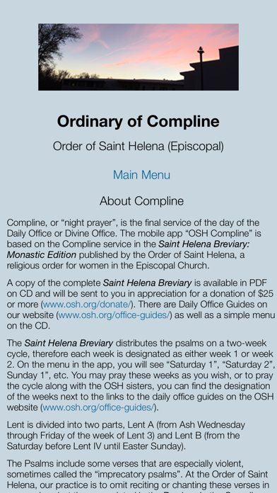 OSH Compline screenshot 2