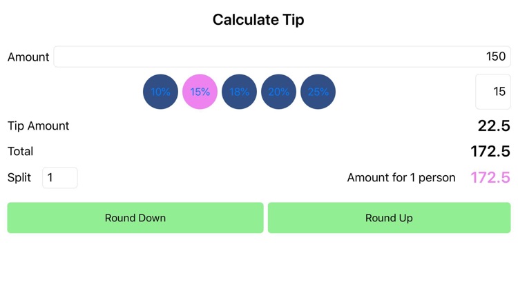 Calculator Tip Amount