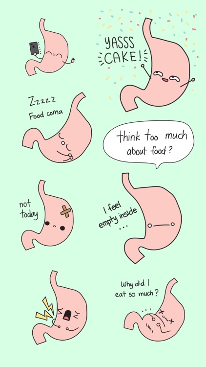 Grumpee The Hangry Stomach Stickers