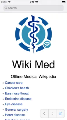 Screenshot 1 WikiMed iphone