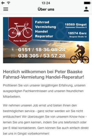 Fahrrad-Vermietung P. Baaske screenshot 2