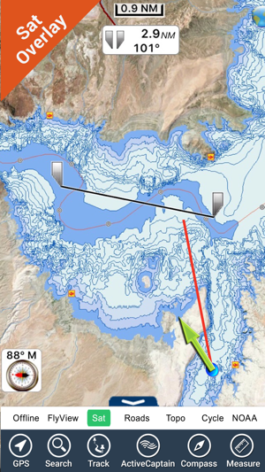 Lake Mead map GPS offline fishing charts Navigator(圖4)-速報App