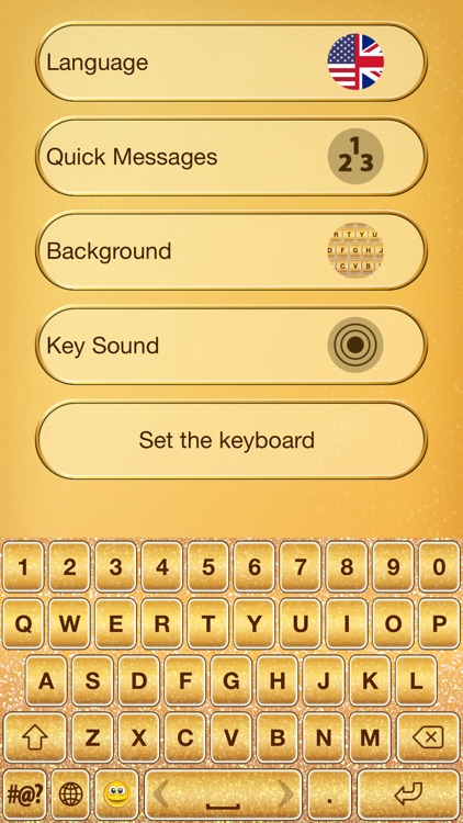 Gold Emoji Keyboard Themes