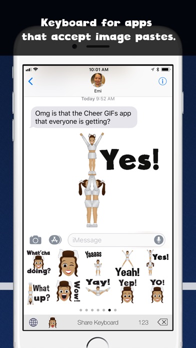Cheer GIFs Cheerleading Emojis screenshot 4