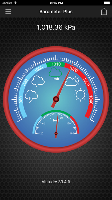 Barometer Plus - Altimeter and Barometer Screenshot 1