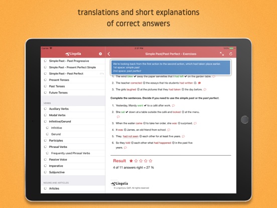 Lingolia English Grammar - IPad App - AppWereld