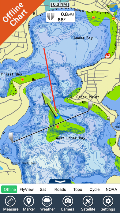 Lake Minnetonka GPS map offline fishing charts screenshot 2