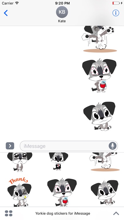 Yorkie dog emoji & stickers