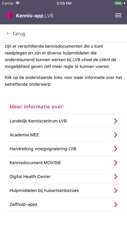 Kennis-app LVB screenshot-3