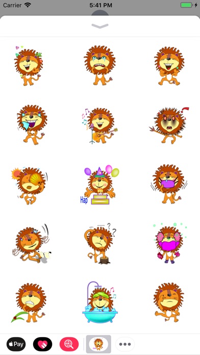 Fancy Lion Animated Stickers screenshot 3