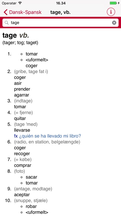 Gyldendal's Spanish Danish Dictionary - Large