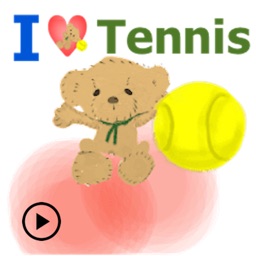 Bear & Tennis Animated Sticker