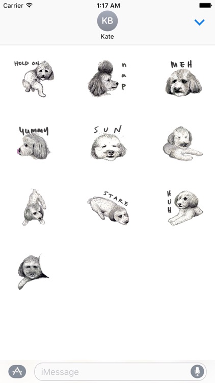 Toy Poodle Dog Emoij Sticker