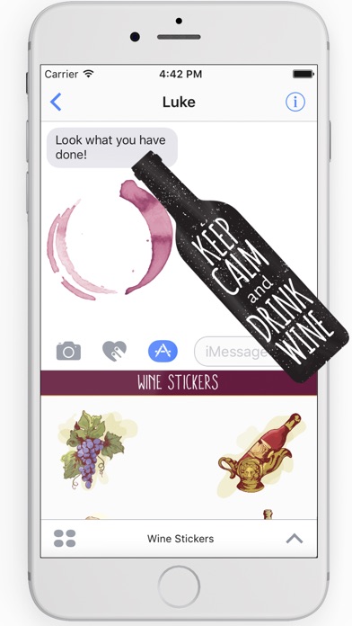 Wine Stickers for iMessage screenshot 2