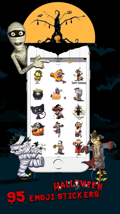 Spooky Halloween Cartoon Emoji screenshot 3