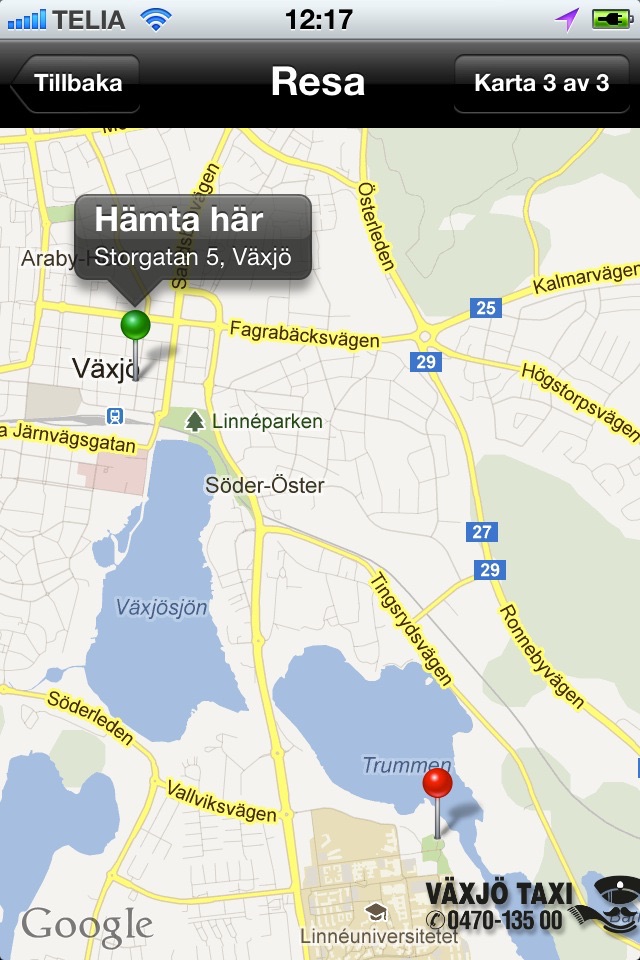 Växjö Taxi screenshot 2