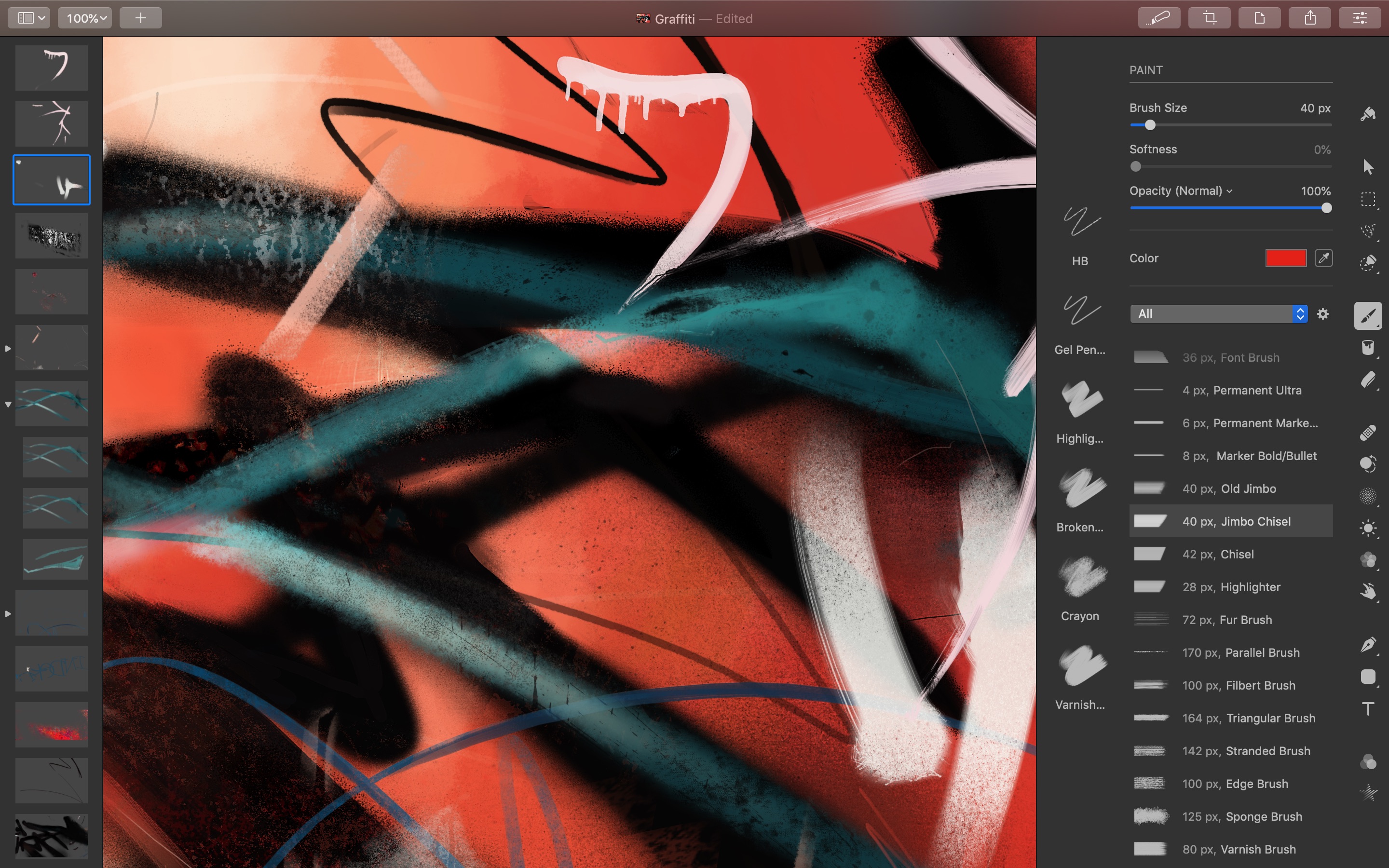 Screenshot do app Pixelmator Pro