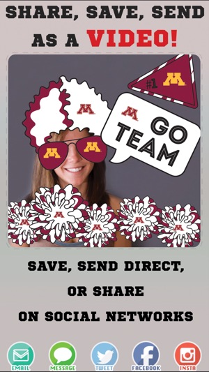 Minnesota Golden Gophers Animated Selfie Stickers(圖4)-速報App