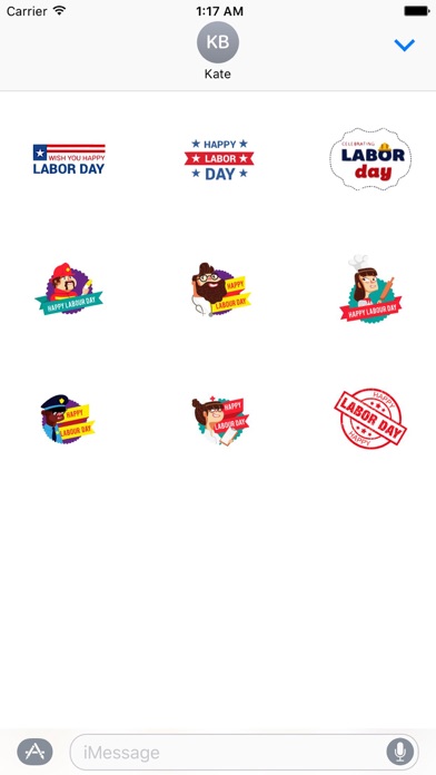 Celebrating Labor Day Sticker screenshot 2