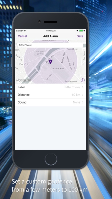 Location alarms with Alark screenshot 2