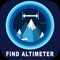 An altimeter is a device that measures altitude, the distance of a point above sea level