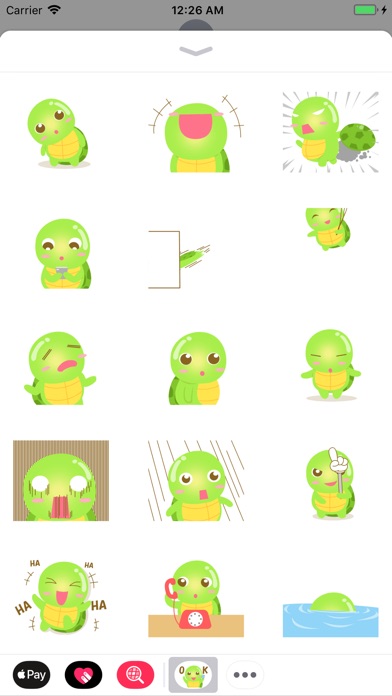 Green Turtle Animated Stickers screenshot 2