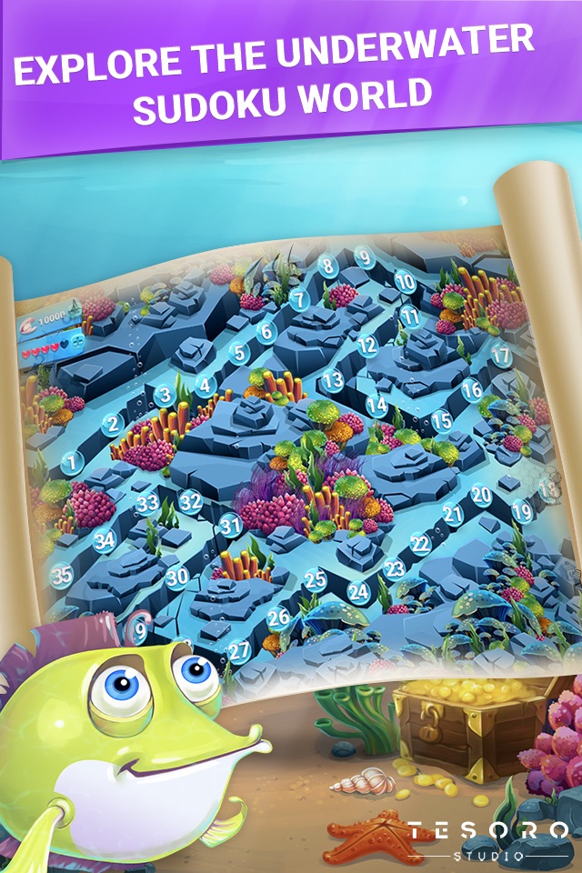 Fish Sudoku cute puzzle game screenshot 4